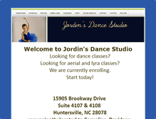 Tablet Screenshot of jordinsdancestudio.com